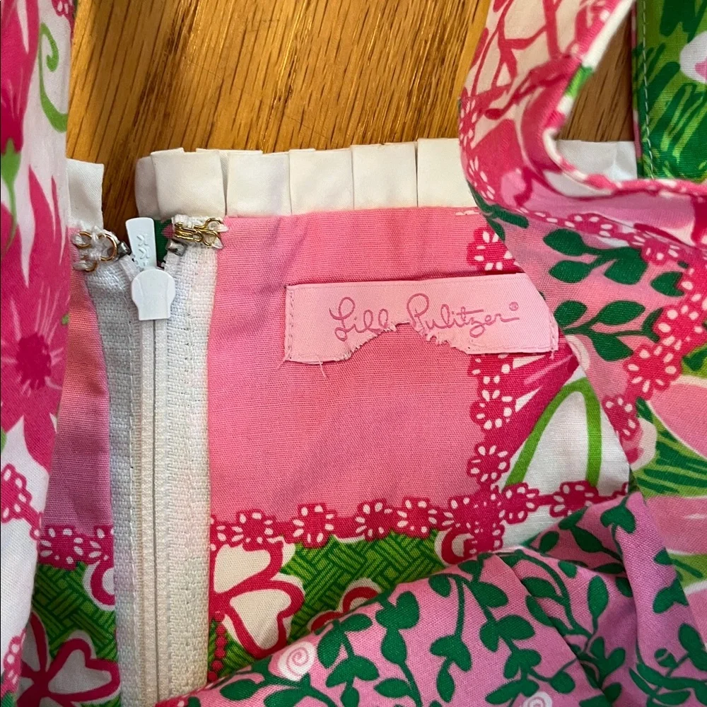 Lilly Pulitzer Brycer Printed Ruffle Dress multi patchtastic size 6/8 - Picture 3 of 9
